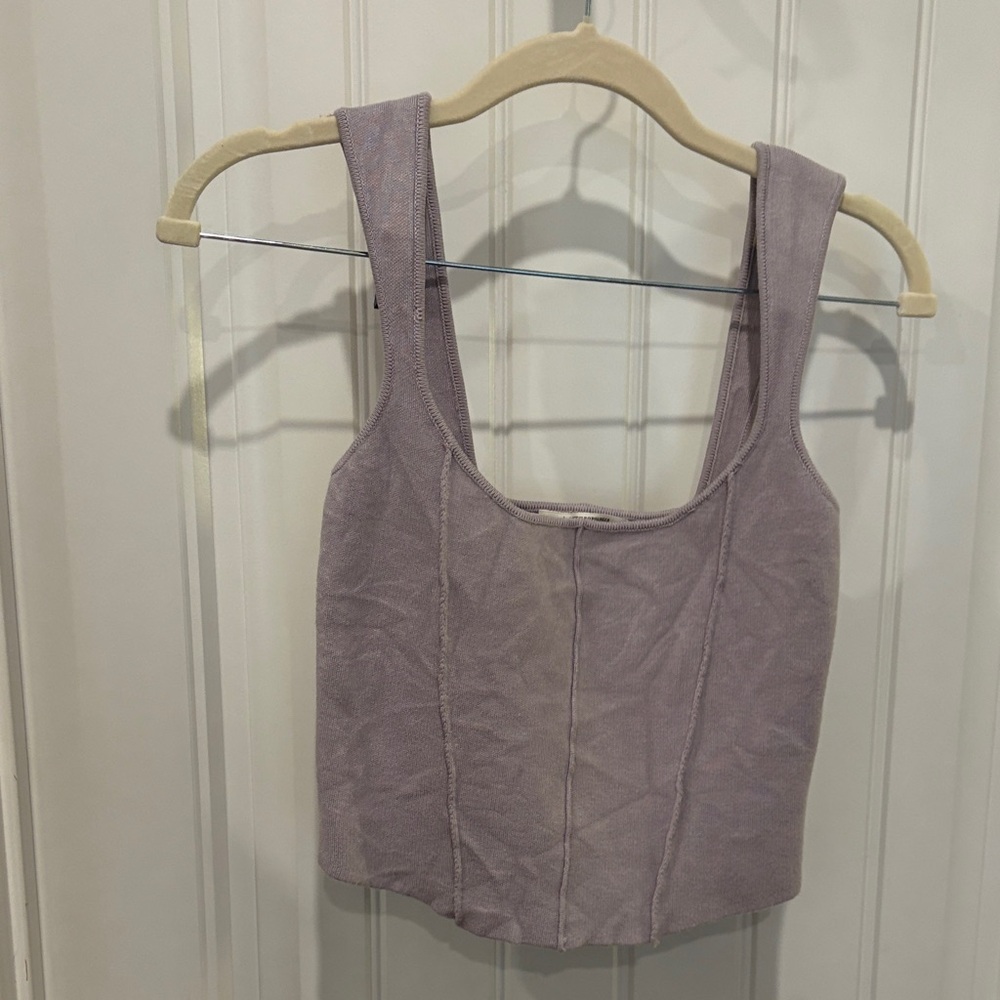 Anthropologie Mauve Crop Top